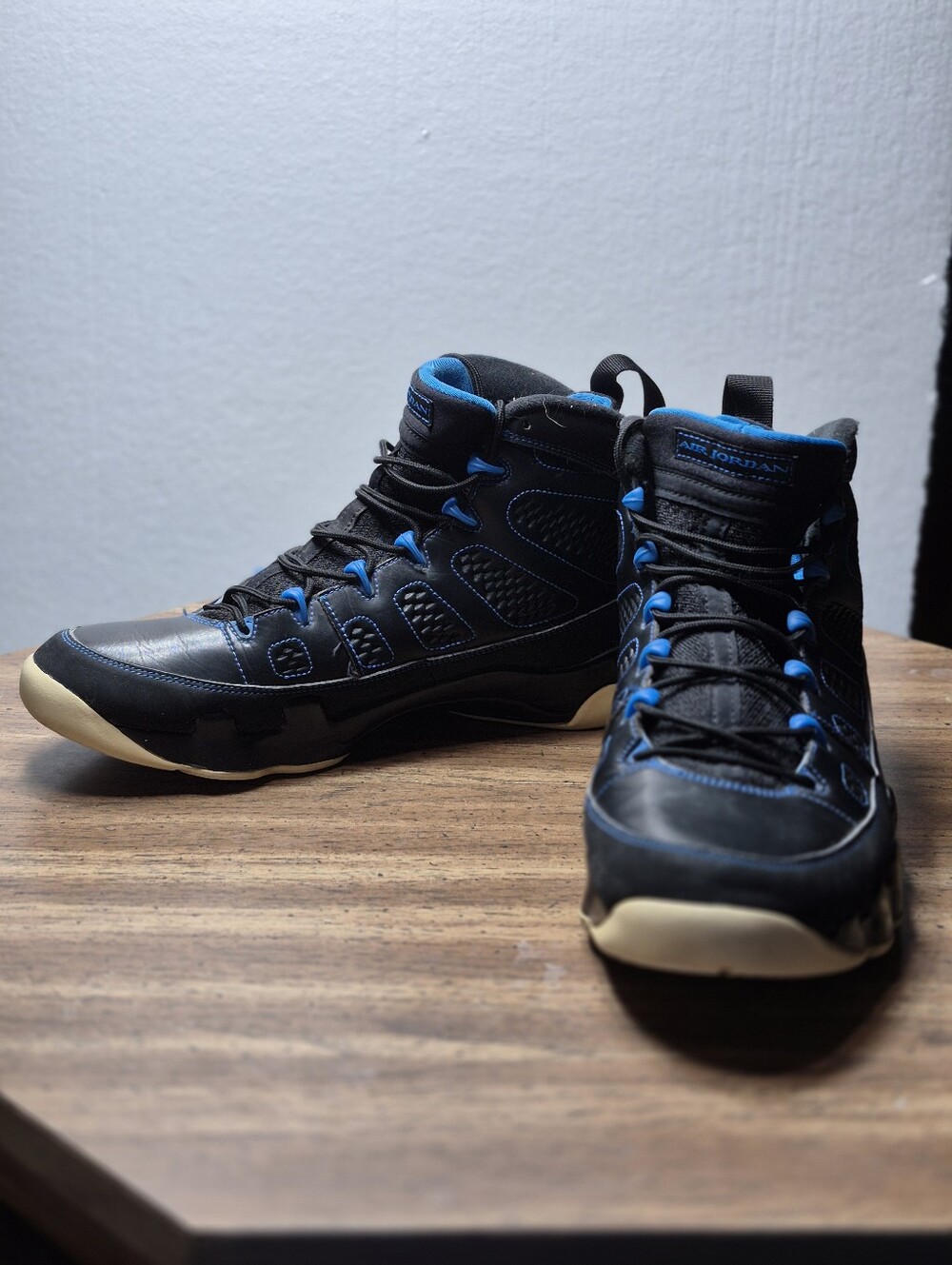 Jordan Black & Blue High-Top Basketball Sneakers Size 13